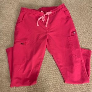 Figs hot pink yola scrub bottoms